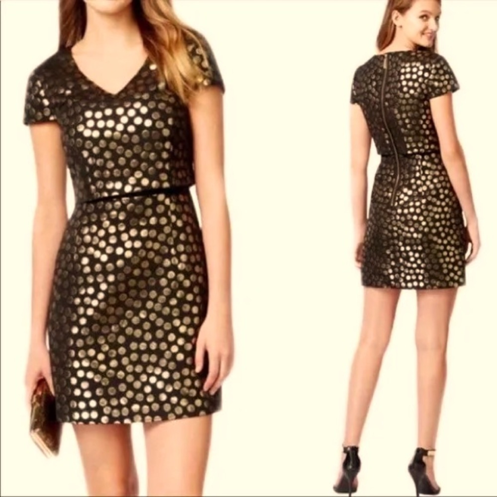 Kenzie LBD Black and Gold Mini dress Sz M